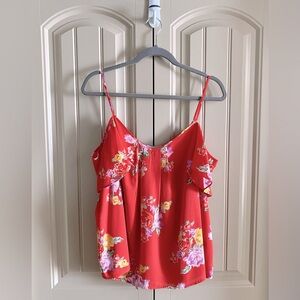 Dalia Red Floral Off the Shoulder Blouse